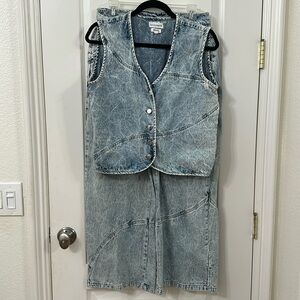 Free People Denim Set | Jean set | Acid wash jeans